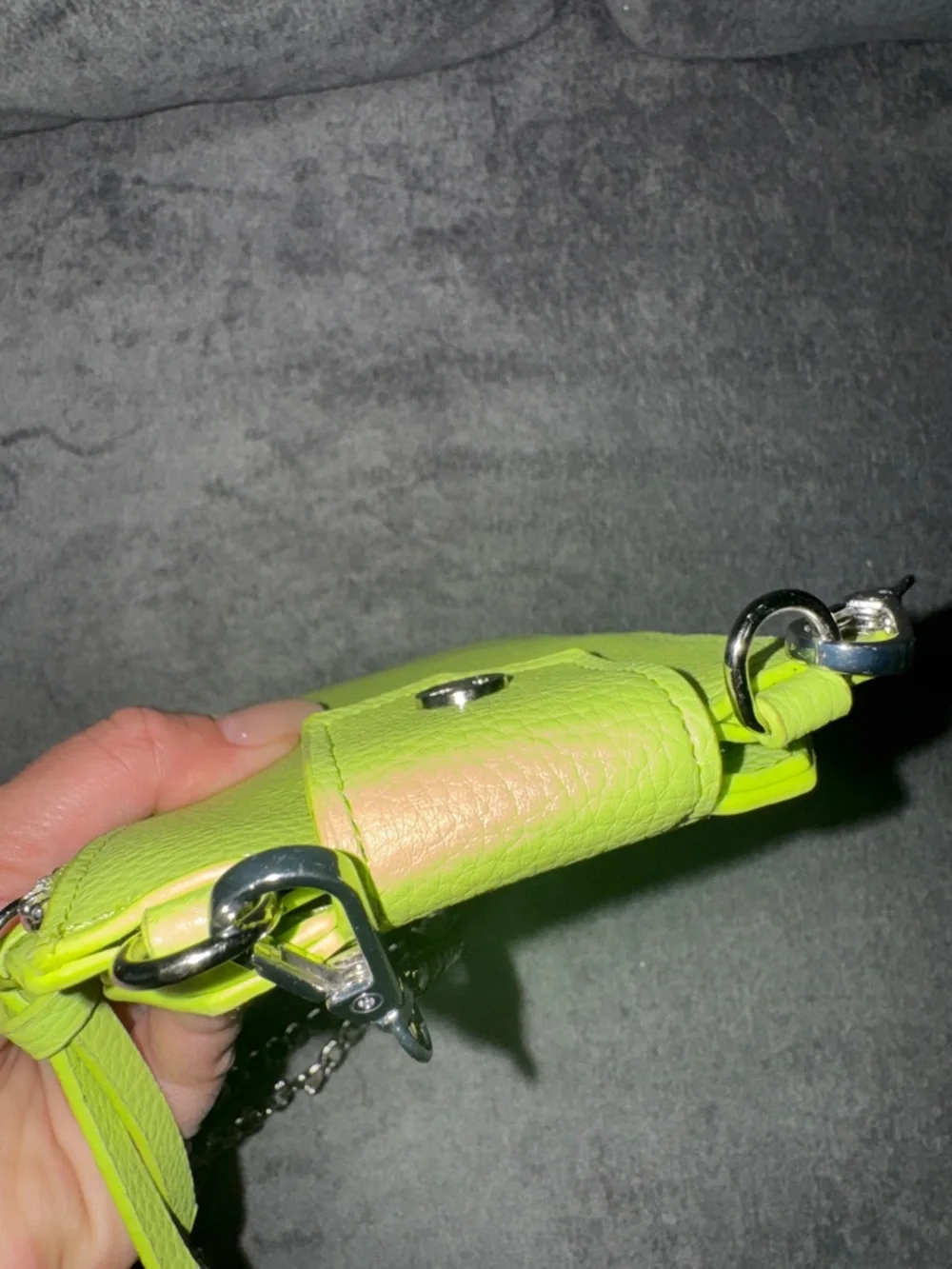 Crossbody Phone Bag - Neon Green - Picture 9 of 17